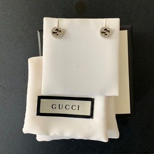 Authentic interlocking Gucci earrings in 925 sterling silver